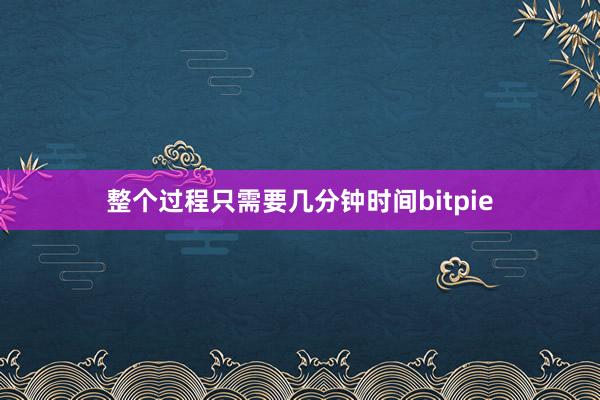 整个过程只需要几分钟时间bitpie