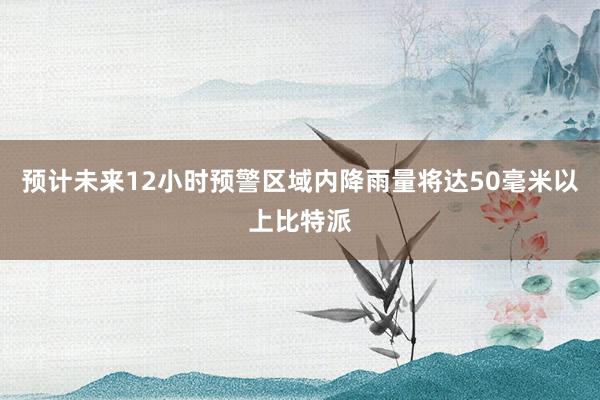 预计未来12小时预警区域内降雨量将达50毫米以上比特派