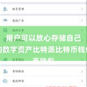 用户可以放心存储自己的数字资产比特派比特币钱包