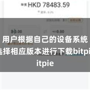 用户根据自己的设备系统选择相应版本进行下载bitpie